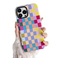 thumbnail image 1 of Branple Compatible Con Iphone 13 Pro Max Funda Linda Y Colorida A Cuadros Con Tpu Suave Y Delgada A Prueba De Golpes Y Fundas Protectoras De Pc Duras Para Mujeres/Hombres Diseñadas Para Iphone 13 Pro, 1 of 5