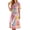 Multicolour, variant on Women's Casual Printed Short Sleeve Summer Dress Flowy Swing Knee Length Beach Outfit Brown XXL