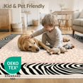 thumbnail image 4 of ODIKA Pink Cheetah Print Featuring Striped Frame Motif Zebra Tiger for Dining Room, Under Table, Home Office, Non-Slip Chair-Friendly, 4 of 7