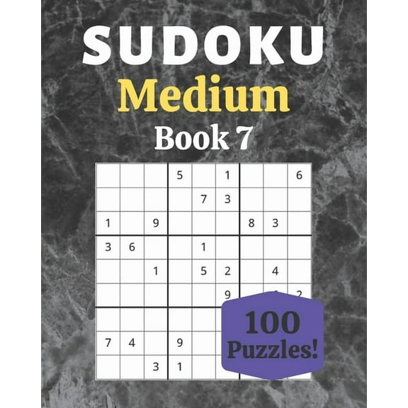 Sudoku Medium Book 7: 100 Sudoku for Adults - Large Print - Medium Difficulty - Solutions at the End - 8'' x 10'' (Paperback)(Large Print)