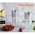 thumbnail image 3 of FOCUSLINE Disposable Plastic Cups with Silver Rim,Clear,12oz, 200 Pack, 3 of 9