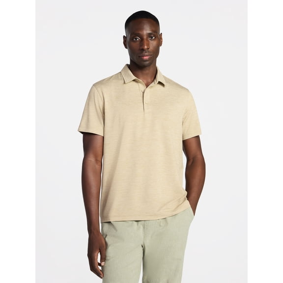 George Men's & Big Men's Relaxed Fit Short Sleeve Stretch Polo Shirt, Sizes S-5XL
