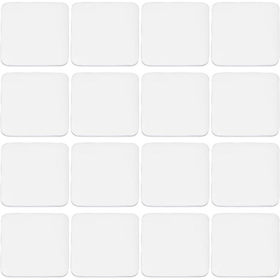50Pcs Non-Slip Mat for Furniture Table Glass Square Soft Transparent Table Top Anti Slip Pads Self Adhesive Cabinet Door Bumpers Spacer Kitchen Hot Mats Wall Door Handle Stopper（25x25x2mm） Clear DIY