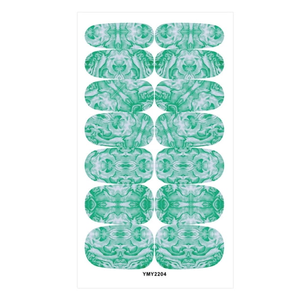 Soidarity Calcomanías para decoración de uñas para niñas, parche envolvente completo autoadhesivo, resistente al agua, hermosa aplicación impresa, Kit Arte de uñas Tipo8 Soidarity CE012405-08B
