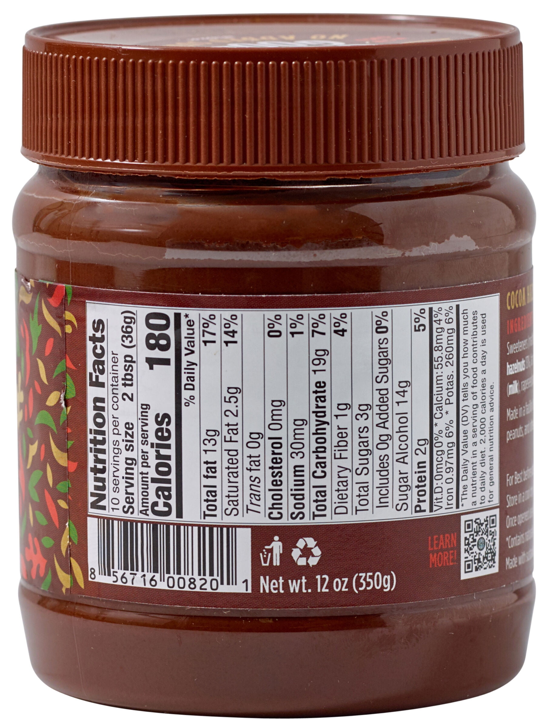GOOD GOOD Choco Hazelnut Spread with Cocoa, No Added Sugar, 12 oz