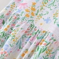thumbnail image 7 of XQYLOS Girls Summer Butterfly Sleeve Princess Dress with Mixed Floral Patterns, Twirl Skirt Party Gown for Toddler Kids Birthday Carnival Dress, 7 of 7