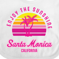 thumbnail image 4 of Inktastic Summer Enjoy the Sunshine Santa Monica California in Pink Boys or Girls Baby Bib, 4 of 4