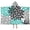 Black Turquoise and, variant on Black Turquoise and Gray Floral Pattern Hooded Bath Towel,50"x30" for Ages 3 To 12 Kids, Quick Dry Lightweight Soft Microfiber Hood Beach Towel Cover Up for Kids