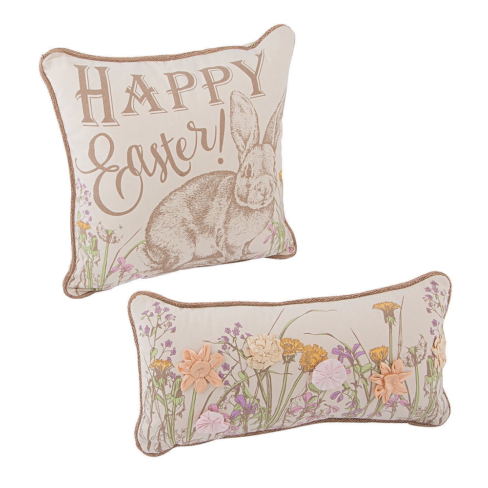 Vintage Easter Pillows Home Decor 2 Pieces