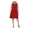 thumbnail image 1 of Tommy Hilfiger Womens Seam Fit & Flare Dress, Red, Plus Size, 20W, 1 of 1