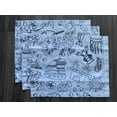 thumbnail image 5 of The Coloring Table - Oceantime Fun Design – Set of 8 Placemats (14"x18") - Fabric Coloring Placemats - Colorable Designs – Washable and Reusable – Coloring Activity for Children and Adults, 5 of 6
