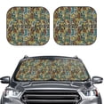 thumbnail image 2 of Windshield Sun Shade, Camouflage Snake Print Foldable Car Sun Shade Windshield For Front, 2 Pieces, 2 of 4