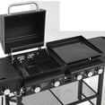 thumbnail image 5 of Kadyn 56000 BTU Propane Grill with 5 Burners and Griddle, 745 sq inch Heavy Duty BBQ for Outdoor Cooking and Backyard Grilling, Black, 5 of 11