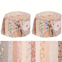 84Pcs Jelly Roll Fabric Strips for Quilting and Sewing, 2.6" x 20" Precut Fabric for DIY Craft Handmade Accessories, Floral