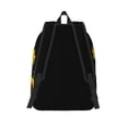 thumbnail image 3 of XMXT Backpack for School Work, Sunflower Black Background Canvas Bookbag Travel Bag for Women Men, S, 3 of 7