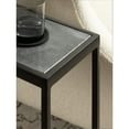 thumbnail image 4 of Kate and Laurel Jaspur Modern Slim Side Table, 16 x 8 x 24, Black Marble and Black, Decorative Glam Narrow End Table for Use as Skinny Bedroom Nightstand or Living Room Accent Table, 4 of 10