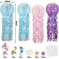 thumbnail image 2 of 3 Pack Mermaid Hanging Jellyfish Paper Lanterns with Bright Strip and Mermaid Stickers for Ocean Theme Party Decoration, 2 of 7