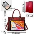 thumbnail image 3 of BAGLINTAIBAG Ladies Satchel Purse Wallet Top Handle Tote Handbags Hobo Shoulder Bags Set 3pcs for Women,Red, 3 of 6