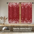 thumbnail image 3 of Renaiss 42 x 63 Inch Christmas Snowflake Bedroom Window Curtain Red Linen Rod Pocket Curtains Cafe Restaurant Living Room Window Treatment Curtains Winter Holiday Party Home Decor Drapes 2 Panels, 3 of 8