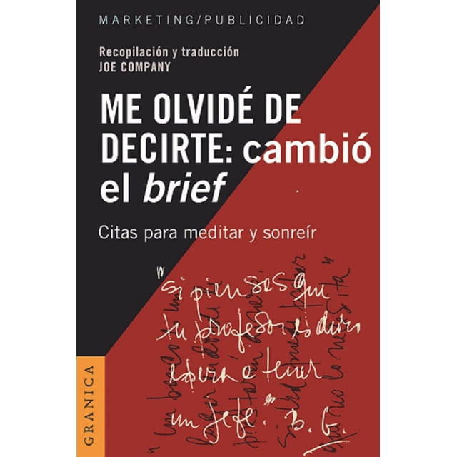 MEOLVIDE DE DECIRTE GRANICA CAMBIO EL BRIEF RUSTICO