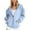 Light Blue, variant on Amidoa Hooded Women's Coats Green Pullover Full-Zip Jackets Plus Size Drawstring Long Sleeve Clothes Jacket for Women L