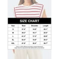 thumbnail image 2 of Spencer Womens Cap Sleeve Tops Casual Crewneck Tank Tops Summer Basic Tee Shirts Loose Striped T-Shirts Fashion (M, Red), 2 of 8
