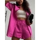 thumbnail image 1 of Casual mujer amarillo salón desgaste verano chándal pantalones cortos conjunto de camisa de manga larga Tops y Mini pantalones cortos traje 2023 nuevo conjunto de dos piezas Tan Jianjun unisex, 1 of 2