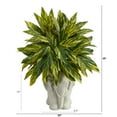 thumbnail image 2 of Nearly Natural 25in. Tradescantia Artificial Plant in White Elephant Shaped Planter (Real Touch), 2 of 4