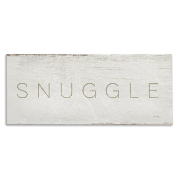 Stupell Industries Rustic Lodge Snuggle Text Minimal Distressed Paint Canvas Art, 40 x 17, by Lil' Rue