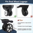 thumbnail image 4 of 8 Pcs Housse de Roue de Valise, Housses de Protection de Roues de Valise de Voyage, Housses de Roue de Valise en Silicone, Réduit le Bruit, 4 of 5