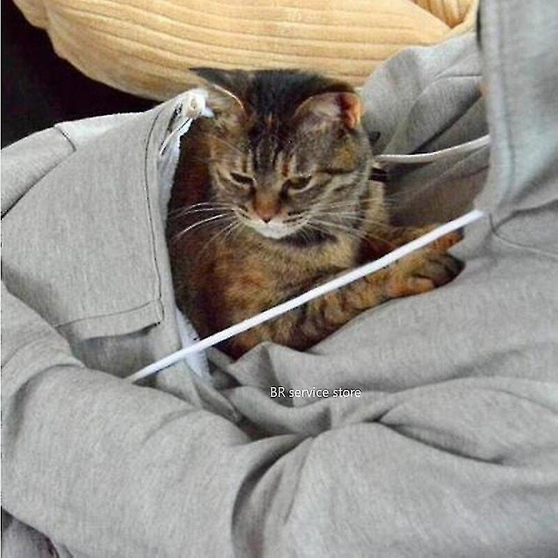 Sweat à Capuche Femme Avec Grande Poche Kangourou Pour Chat Ou Chien - Sweat-shirt Confortable à Manches Longues