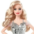 thumbnail image 4 of Barbie Signature 2021 Holiday Barbie Doll (12-Inch, Blonde Wavy Hair) In Silver Gown, 4 of 7