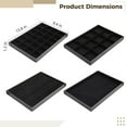 thumbnail image 6 of 4pcs Jewelry Trays, Necklace Earring Holder Organizer, Stackable Design, 12 and 24 Compartment Trays, 13.8 in x 9.4 in x 1.2 in, 6 of 6