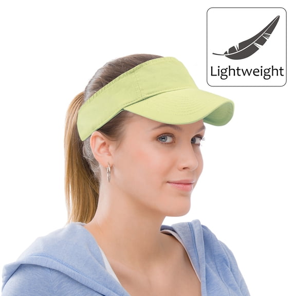 Sun Visor Sports Cotton Twill Plain Hat with Adjustable Strap for Men Women Outdoor Golf Tennis Running Jogging Hiking