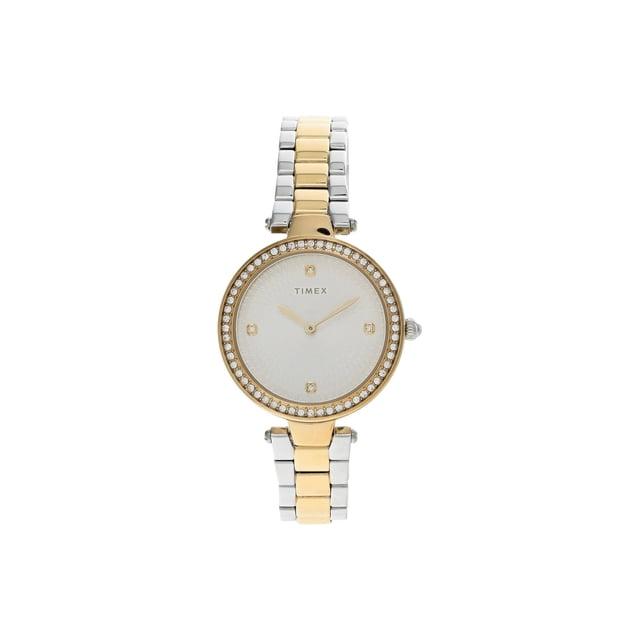 Timex 32 mm Orné de Cristaux Bicolore Taille Unique