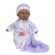 thumbnail image 1 of La Baby Boutique Hispanic 11 inch Small Soft Body Baby Doll dressed in Purple for Children 12 Months and older, 1 of 5