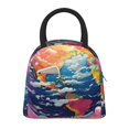 thumbnail image 1 of Easygdp Colorful Whimsical Earth Bolsa de Almuerzo Insulada Grande, Forro de Aluminio, Diseño Espacioso, a Prueba de Fugas, Ideal para Trabajo, Picnics, Viajes y Actividades al Aire Libre, 1 of 6