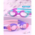 thumbnail image 2 of Gafas de natación Findway para niños, antivaho, protección UV, de 3 a 12 años, 2 of 7