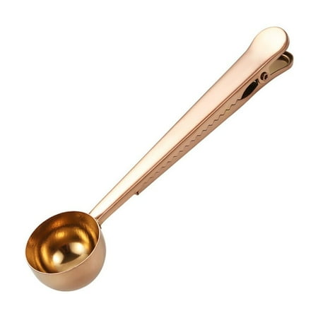 

New for 2024 Spoons Clearance 2pcs Stainless Steel Coffee Measuring Spoon Multifunctional Food Sealing Clip Seasoning Spoon Milk Powder Measuring Spoon Baking Scale Gadget