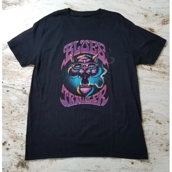 RETRO Vtg Blues Traveler Band 2022 Tour Cotton Black All Size T Shirt For Men UR149