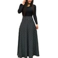 thumbnail image 1 of Tralilbee Robe Longue Imprimée pour Femme Pièce Florale Col Rond Banquet Mode Élégante Robe Moulante Moderne Aguichant Grande Taille, 1 of 3