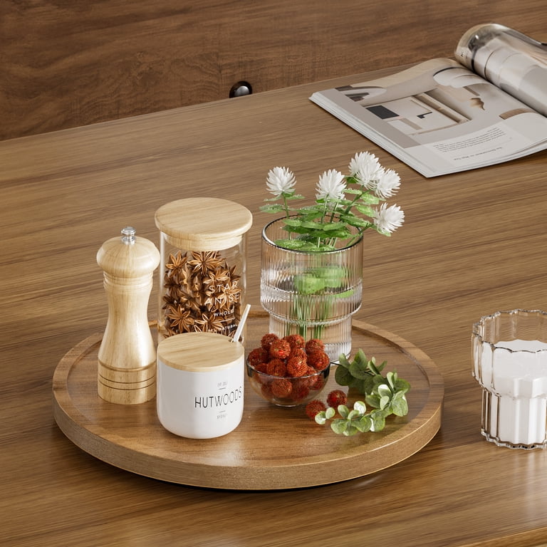 LAMU 10-Inch Wooden Lazy Susan Organizer photo 3