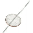 thumbnail image 2 of 1.8mm .925 Sterling Silver Diamond-Cut Round Diamond-Cut Bead Chain Necklace, 20 inches + Gift Box, 2 of 7