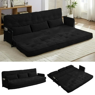 ZAFLY Convertible Futon Sofa Bed, Foldable Floor Couch Mattress