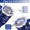 thumbnail image 5 of 40oz Math Equations Physics Sketches Stainless Steel Flip Straw Tumbler Spill Proof Travel Cup Double Wall Vacuum Insulated Coffee Mug with Handle, 5 of 6