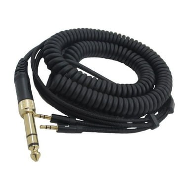 1.8M Replacement Audio Cable/ Dual 2.5mm to 3.5mm 6.35mm /Black/ Stretch 5M Connector/ for S He1000 V2 He1000 He-350 Headphs