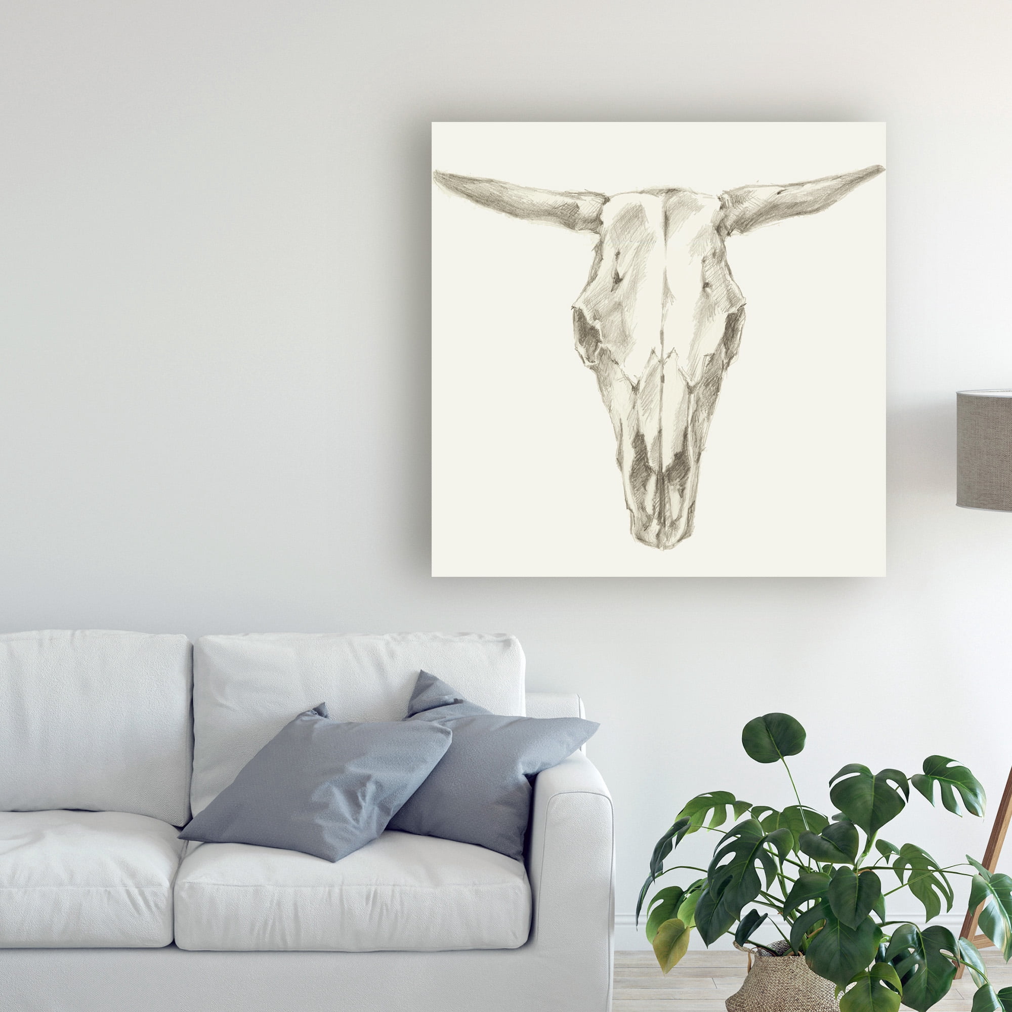 Western Skull Mount II' Canvas Art by Ethan Harper