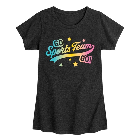 Instant Message - Go Sports Team Go Fitted Short Sleeve Graphic T-Shirt