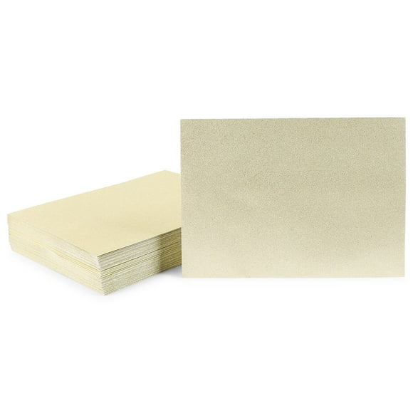 Lot de 50 Enveloppes A7 à Paillettes Dorées pour Cartes de Vœux 5x7, Invitations, Annonces, Mariages, Toutes Occasions