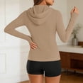 thumbnail image 6 of Hfnxid Women's Sun Shirts UPF 50+ UV Protection SPF Long Sleeve Quick Dry Stretch Top Summer Outdoor Workout Hiking Fishing Tops Khaki L, 6 of 8